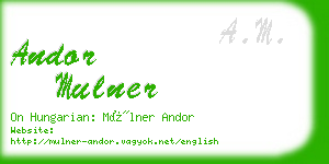 andor mulner business card